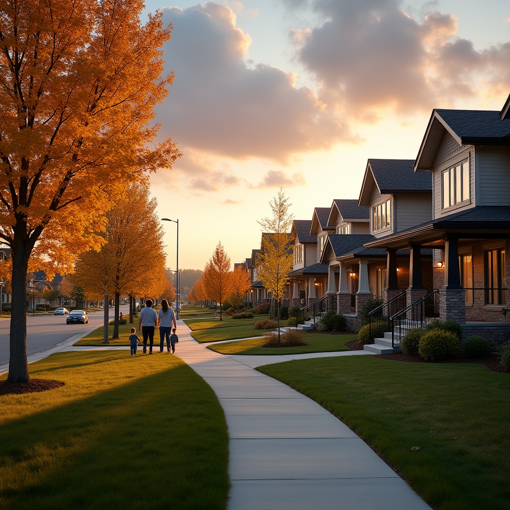 Modern Edmonton residential neighborhood